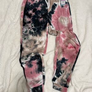 POP Fit Tie-Dye Joggers - Pink and Black